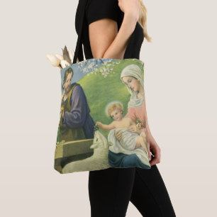 Bolsa Tote Oficina de José com Maria e Menino Jesus