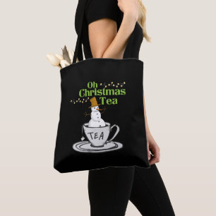 Bolsa Tote Oh Chá de Natal - Feriado do Tea Lover Xmas