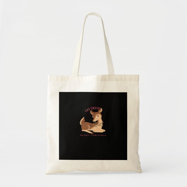 Bolsa Tote Oh Deer Christmas Modern Design (Frente)