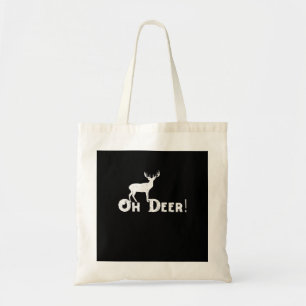 Bolsa Tote Oh Deer Estilo Gráfico Limpo