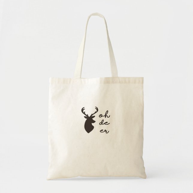 Bolsa Tote Oh Deer Modern Graphic Style Tote Bag (Frente)