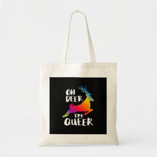 Bolsa Tote Oh Deer Queer Pride Minimal Artistic StyleTote Bag