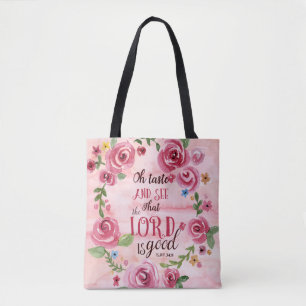 Bolsa Tote Oh Gosto E Vê Que O Senhor É Bom Salmo 34:8