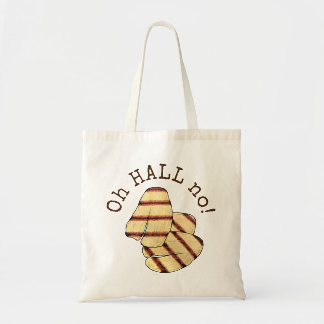 Bolsa Tote Oh HALL (inferno) Não! Halloumi Grilled Cheese Foo (Frente)