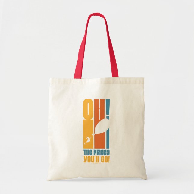 Bolsa Tote Oh, Os Lugares Que Você Vai! Tall Retro Typografia (Frente)