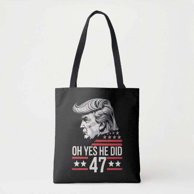 Bolsa Tote Oh Sim Ele Fez 47 Trump 2024 (Frente)