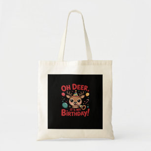 Bolsa Tote Oh Veado É Meu Aniversário Rena Fofo Espiritual