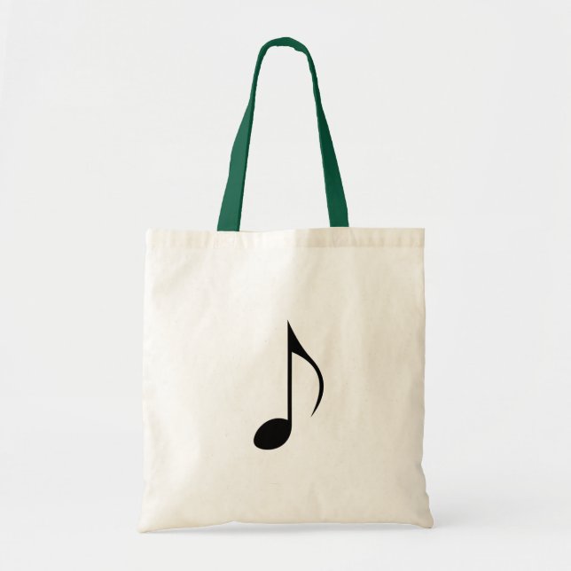 Bolsa Tote Oitava nota ou quaver - nota musical (Frente)