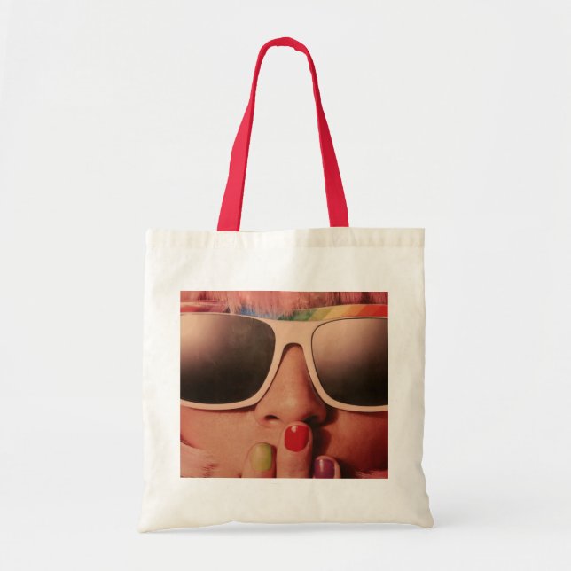 Bolsa Tote Oitenta moça retro da moda (Frente)