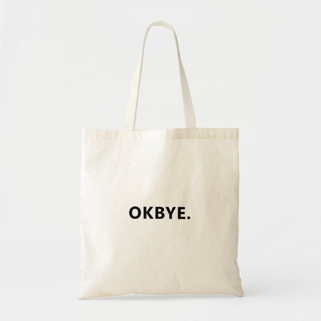 Bolsa Tote OKBYE. Saco de Tote de Canvas Engraçado - Saco de  (Frente)
