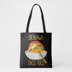 Bolsa Tote Okinawa Taco Rice japonesa Cozinha Japão Foodie