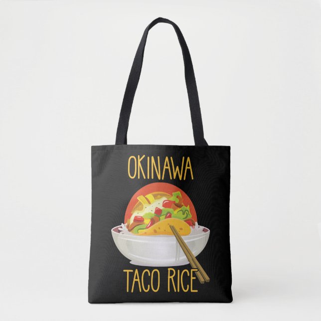 Bolsa Tote Okinawa Taco Rice japonesa Cozinha Japão Foodie (Frente)