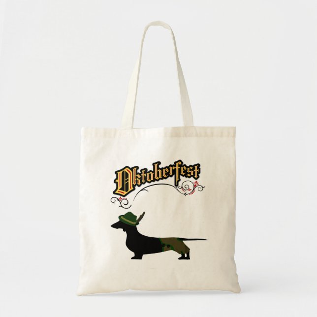 Bolsa Tote Oktoberfest Dachshund alemão (Frente)