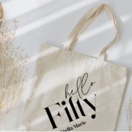 Bolsa Tote Olá 50 anos modernos e elegantes 50 anos