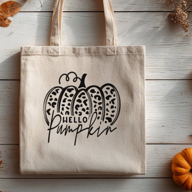 Bolsa Tote Olá Abóbora (Hello Pumpkin Fall Tote Bag)