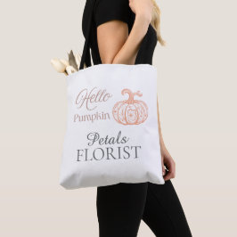 Bolsa Tote Olá Abóbora Florista Empresarial Halloween Brandin