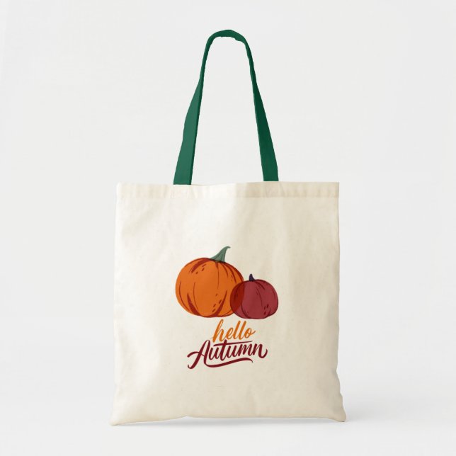 Bolsa Tote Olá Autumn Pumpkins (Frente)
