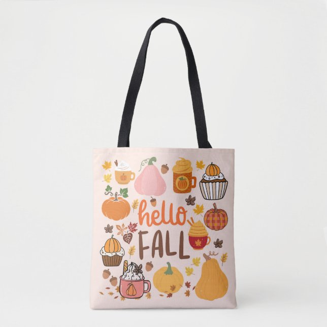 Bolsa Tote Olá Outono Abóboras (Frente)