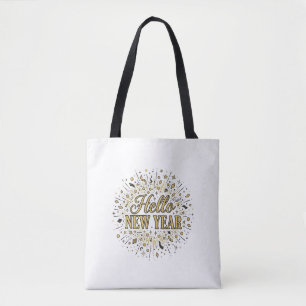 Bolsa Tote Olá Saco de Compras Ano Novo