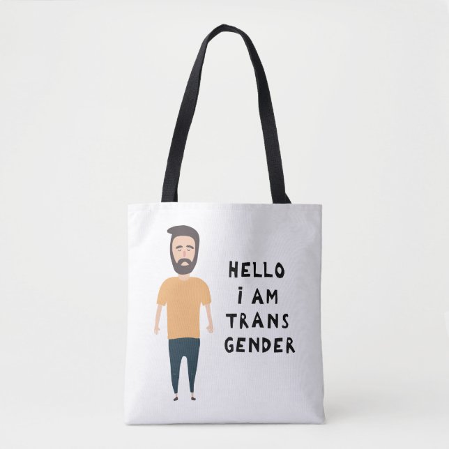 Bolsa Tote Olá Sou Transgênero (Frente)