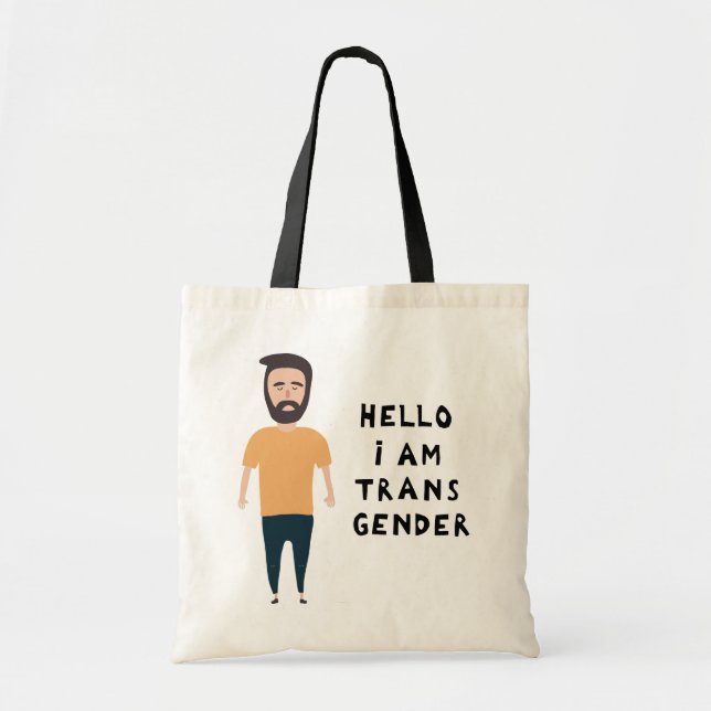 Bolsa Tote Olá Sou Transgênero (Frente)