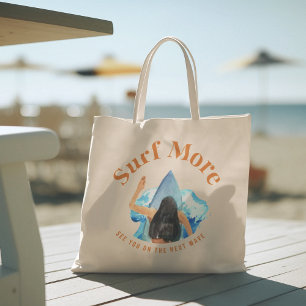Bolsa Tote Olá Summer com a tipografia Toalha Tropical Bag