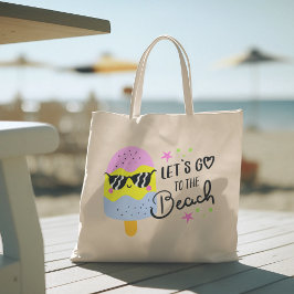 Bolsa Tote Olá Summer com a tipografia Toalha Tropical Bag