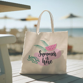 Bolsa Tote Olá Summer com Flamingo Tropical Tote Bag