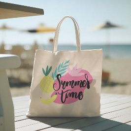 Bolsa Tote Olá Summer com Flamingo Tropical Tote Bag
