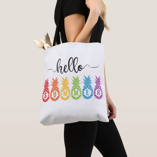 Bolsa Tote Olá Summer Pineapple (Close Up)