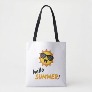 Bolsa Tote Olá Summer Sun com óculos de sol