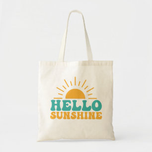 Bolsa Tote Olá Sunshine Diversão de Primavera Amarelo