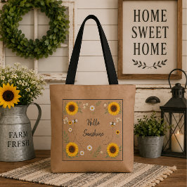 Bolsa Tote Olá Sunshine Girassol Personalizado