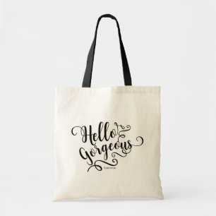 Bolsa Tote OLÁ! tipografia moderna LINDO personalizada