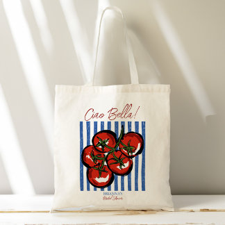 Bolsa Tote Olá tomate lindo presente de chá de panela italian