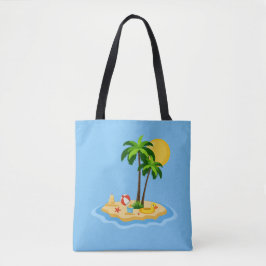 Bolsa Tote Olá Verão Sol Retro Círculo Vintage Praia