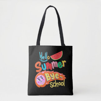 Bolsa Tote Olá Verão Tchau Sacola de Compras Arte