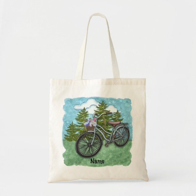 Bolsa Tote Old Blue Bike Bicycle (Frente)
