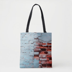 Bolsa Tote Old grungy brick wall with natural defects. Scratc