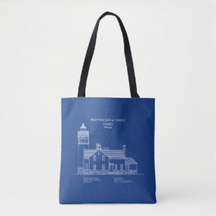 Bolsa Tote Old Mackinac Point Light - Michigan - AD