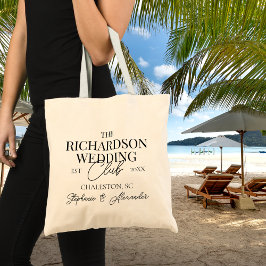 Bolsa Tote Old Money Social Club Custom Wedding Merch Favor