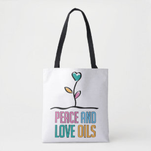 Bolsa Tote Óleos da paz e do amor por todo o lado na sacola