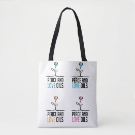 Bolsa Tote Óleos da paz e do amor por todo o lado na sacola