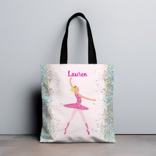 Bolsa Tote Olhar Brilhante Cor-de-Rosa Brilhante