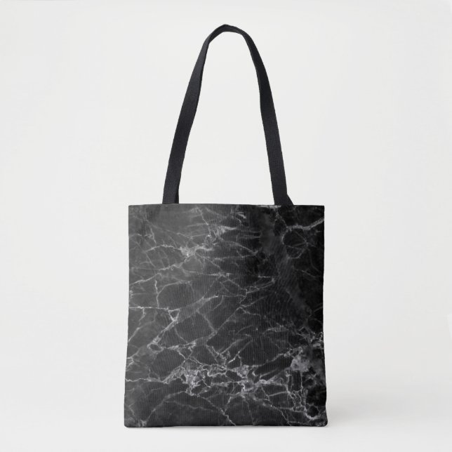 Bolsa Tote Olhar de Pedra Marble Preta (Frente)