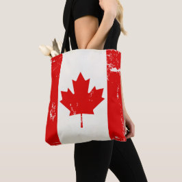 Bolsa Tote Olhar velho afligido folha de bordo do Grunge da