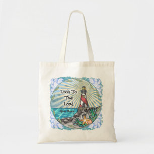 Bolsa Tote Olhe o farol cristão