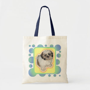 Bolsa Tote Olho bonito do filhote de cachorro de Pochi