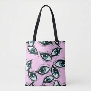Bolsa Tote Olho de montanha. ícone abstrato. 