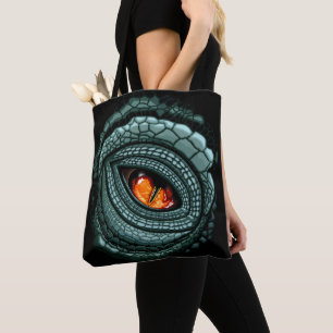 Bolsa Tote Olho de Predador Réptil Primitivo